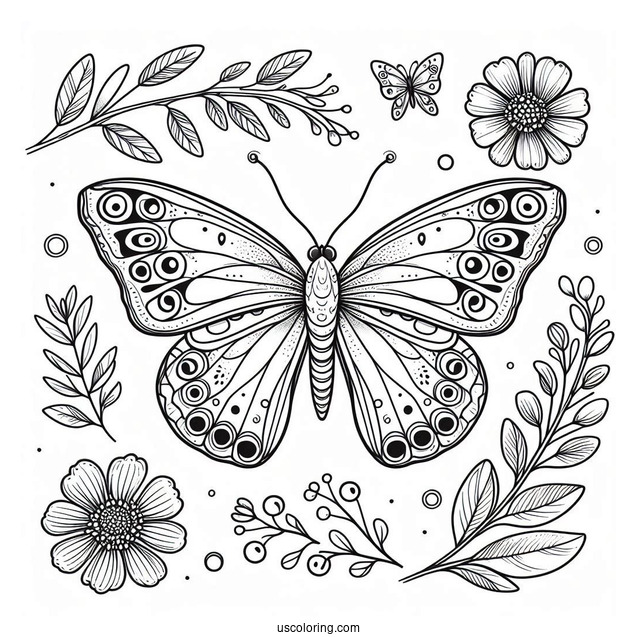Butterfly Coloring Page Life Cycle