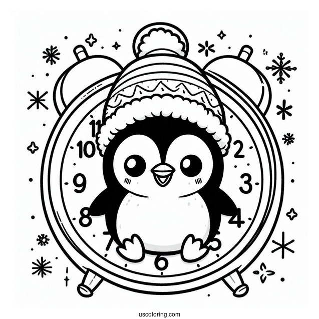 Penguin Shaped Clock