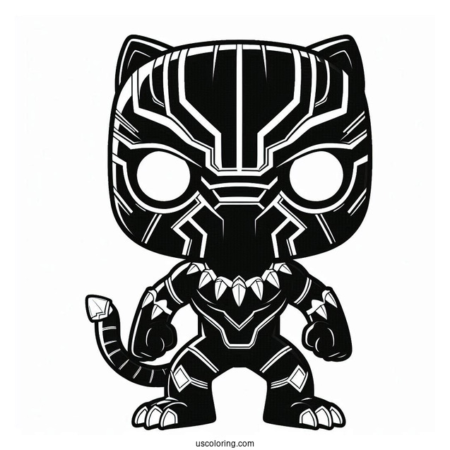 Funko Pop Black Panther Coloring For Kids