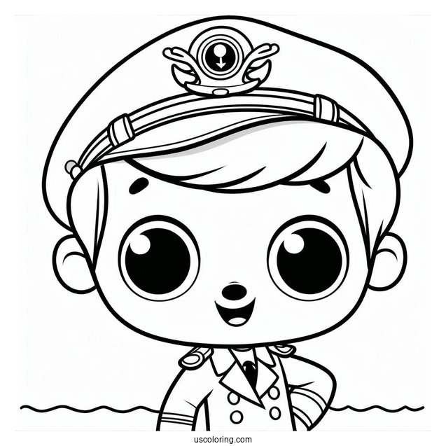 Octonauts Coloring Page Of Simple Captain Barnacles For Kids