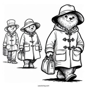The Adventures of Paddington Bear Coloring Page