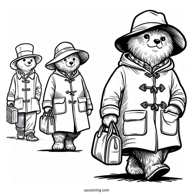 The Adventures of Paddington Bear Coloring Page