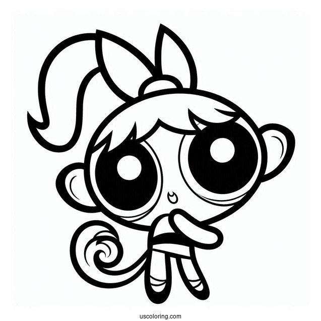 Coloring Page Of Mojo Monkey From Powerpuff Girls