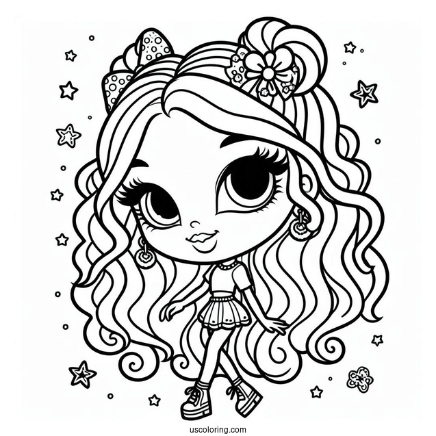 Kawaii Phoebe Bratz Coloring Page