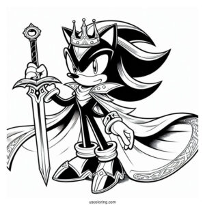 Sir Lancelot Shadow Holding Sword