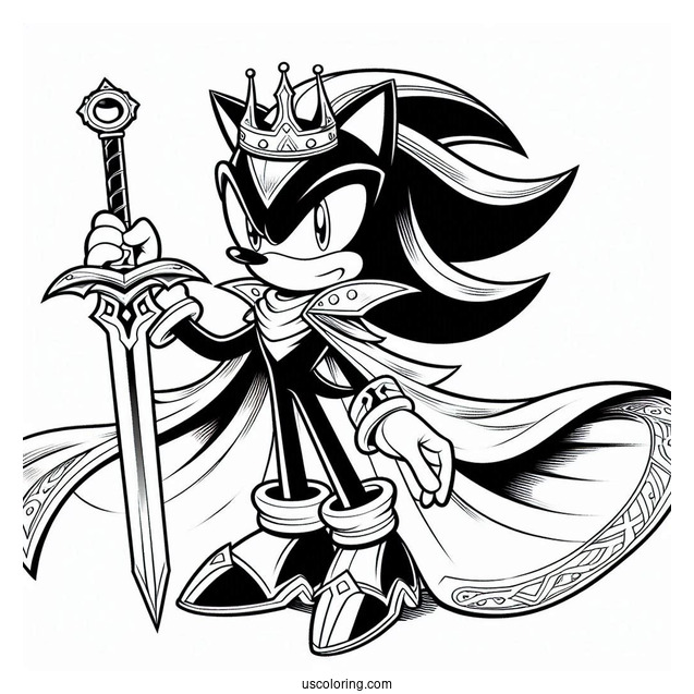 Sir Lancelot Shadow Holding Sword
