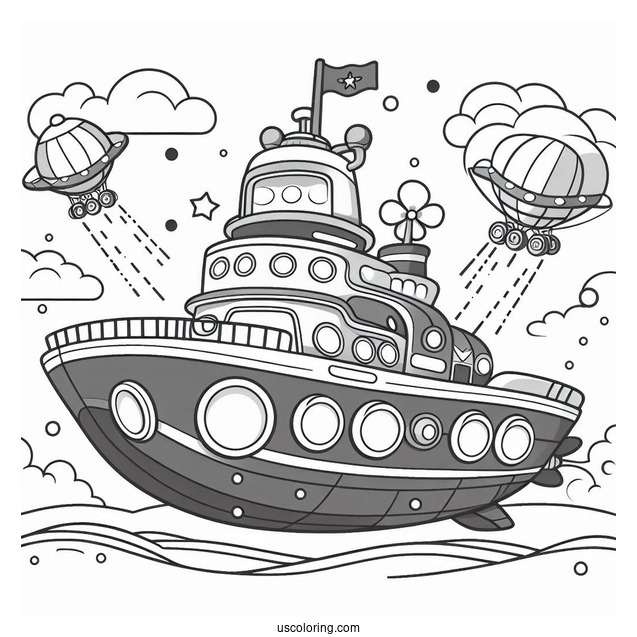 Octonauts Coloring Page Inside The Ship