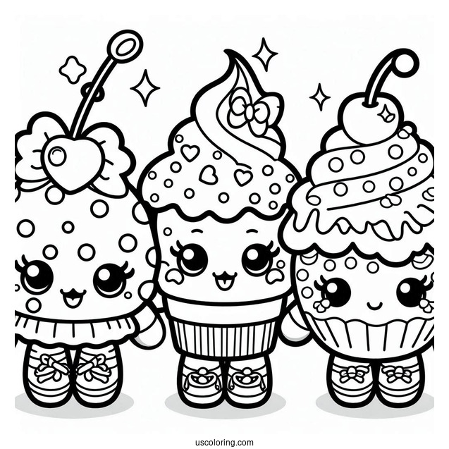 Coloring Sheet Of Kooky Cookie Shopkins For Preschoolers
