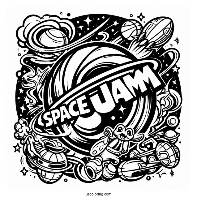 Space Jam Logo Coloring Page