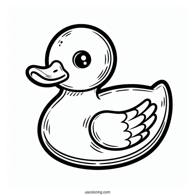 Easy Outline Of a Rubber Duck