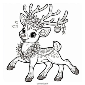 Sven The Reindeer To Color