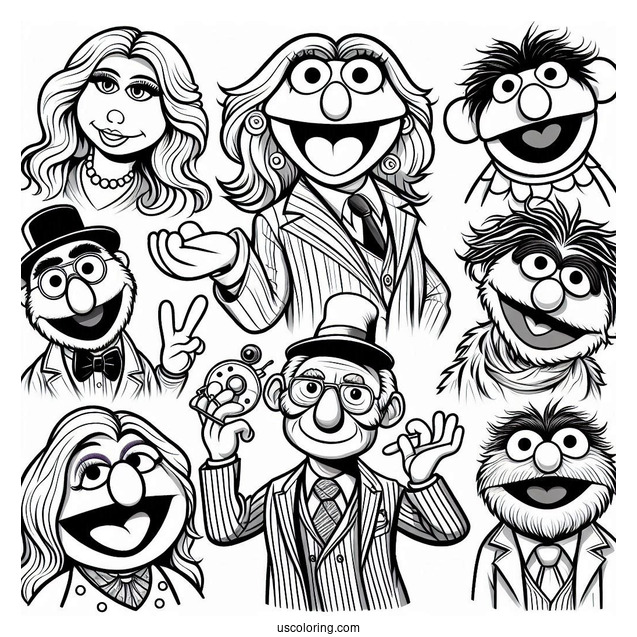 All Muppets Coloring Page Of Characters