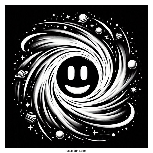 Black Hole Roblox Coloring Page