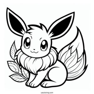 Leafeon Eevee Coloring Sheet