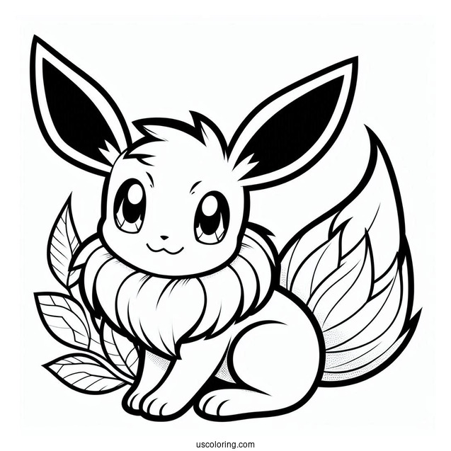 Leafeon Eevee Coloring Sheet