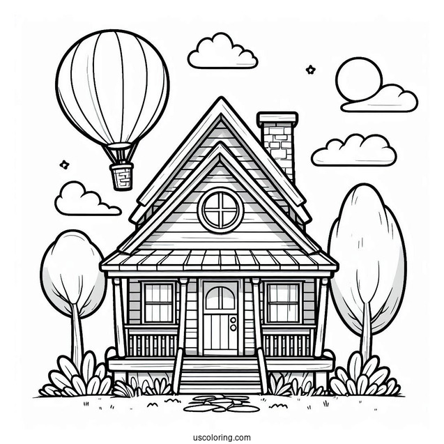 Balloon House From Pixar Movie Up To Color