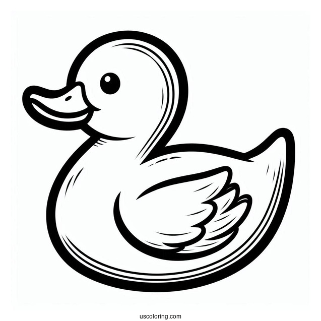 Easy Outline Of a Rubber Duck