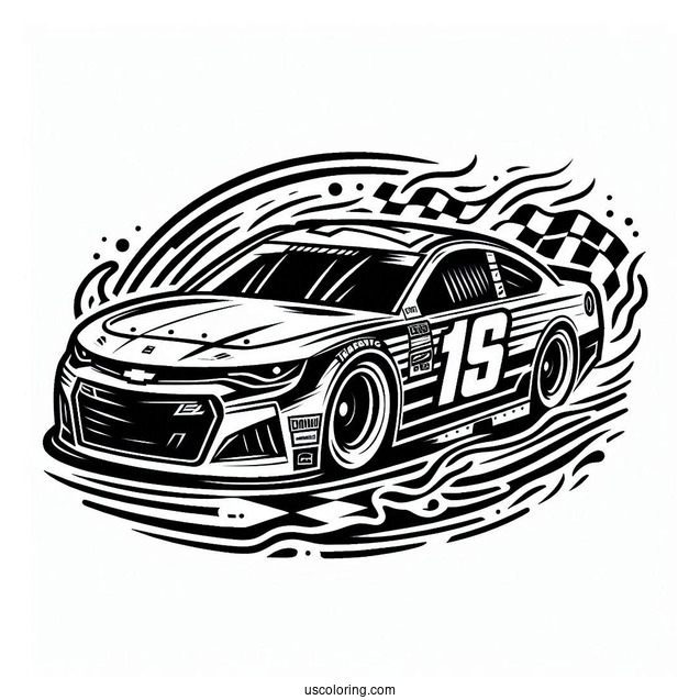 NASCAR Coloring Page Racing Logo