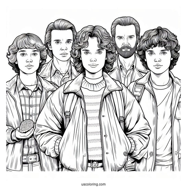 Stranger Things Popular Characters To Color