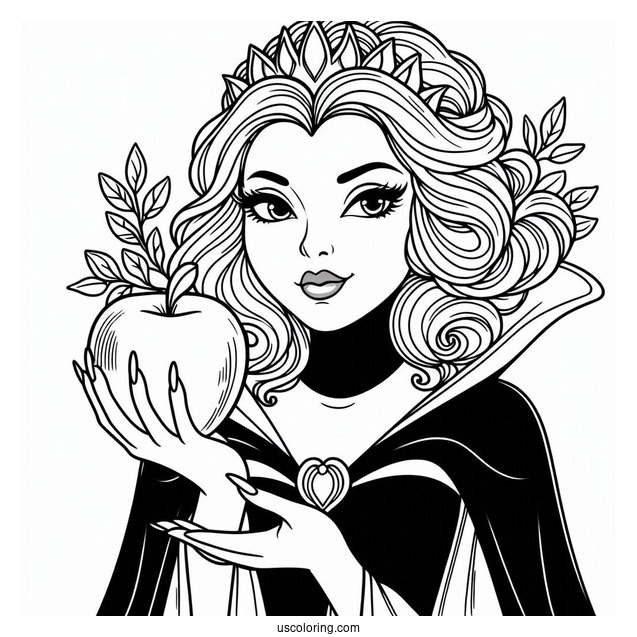 Evil Queen Holding The Poisoned Apple