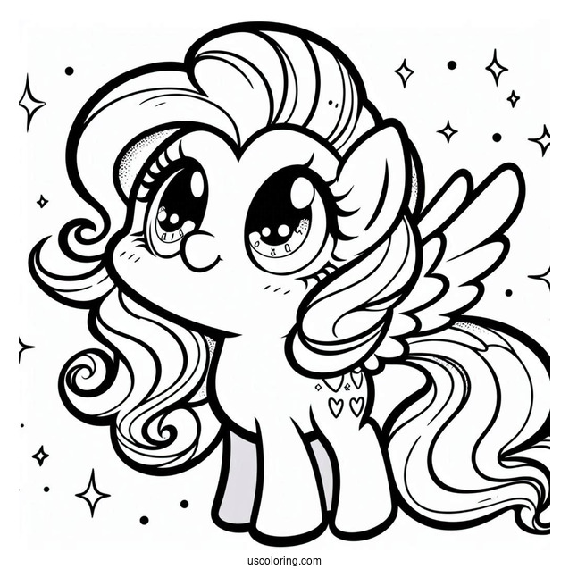 Chibi Kawaii Equestria Girls Pinkie Pie Coloring Page For Kids