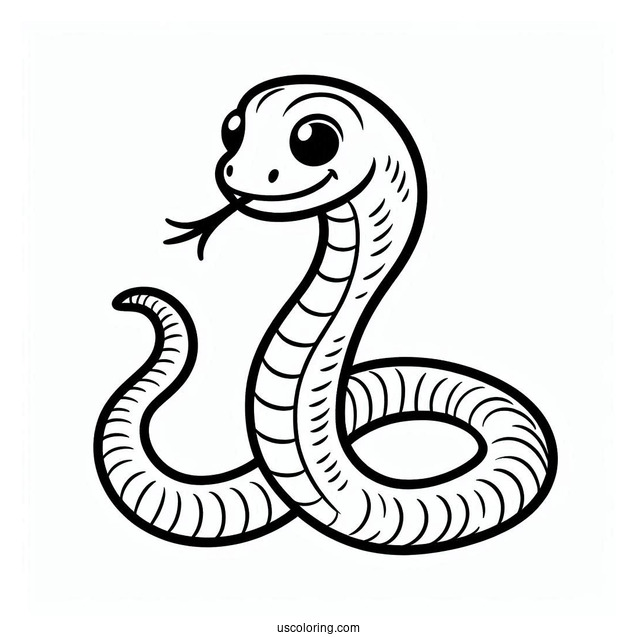 Coloring Page Of Snake For Preschoolers