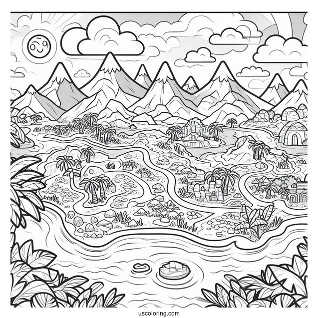Coloring Sheet Of The Map