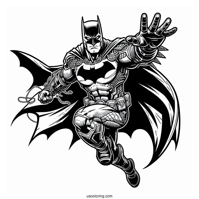 Justice League Coloring Page Of Comic Batman