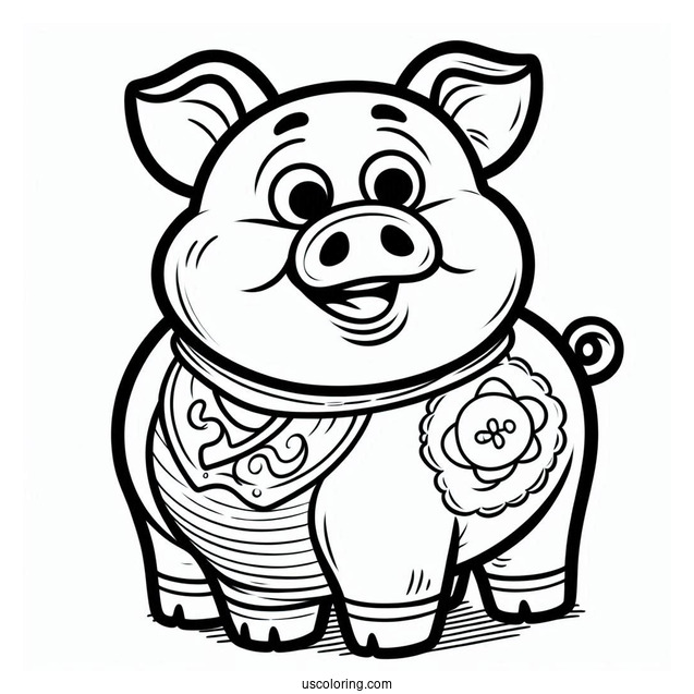 Hamm The Pig From Toy Story To Color