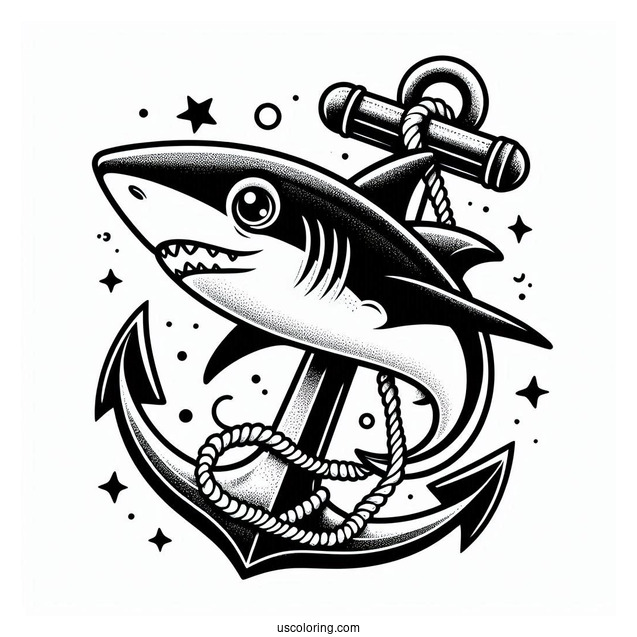Anchor The Hammerhead Shark Coloring Page Finding Nemo