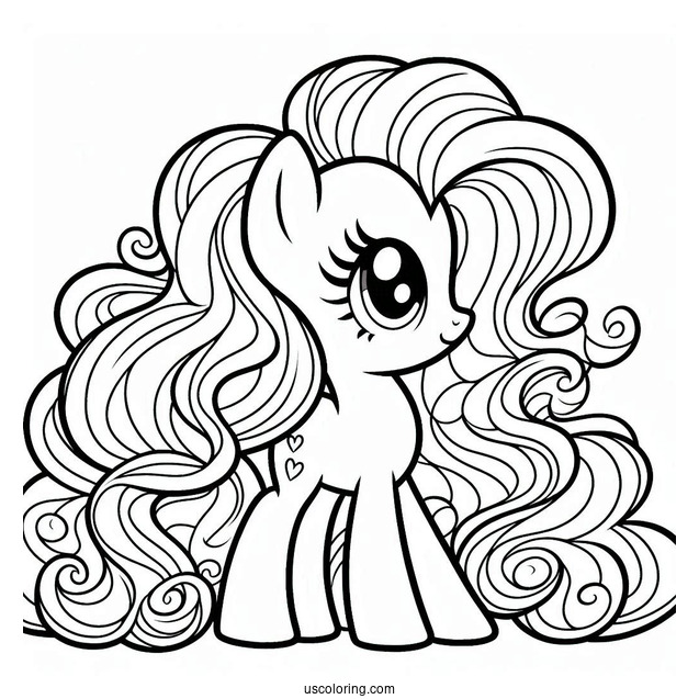 Simple Adult Pinkie Pie Coloring Page
