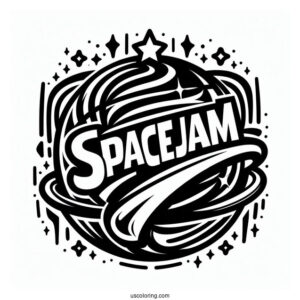 Space Jam Logo Coloring Page