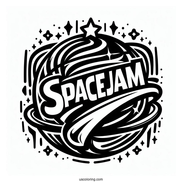 Space Jam Logo Coloring Page