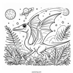 Pteranodon Dinosaur Coloring Page For Kids
