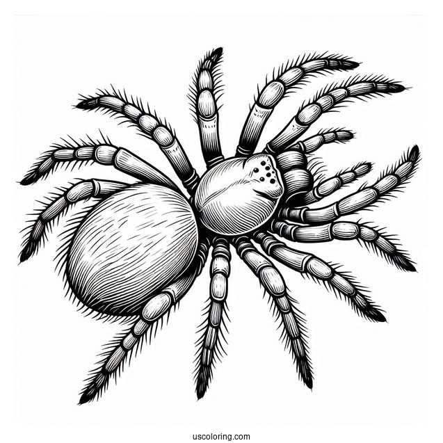 Red Back Venomous Spider Coloring Sheet