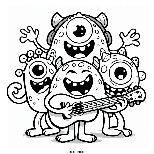 My Singing Monsters Coloring Page Of Simple Monculus Outline For Kids