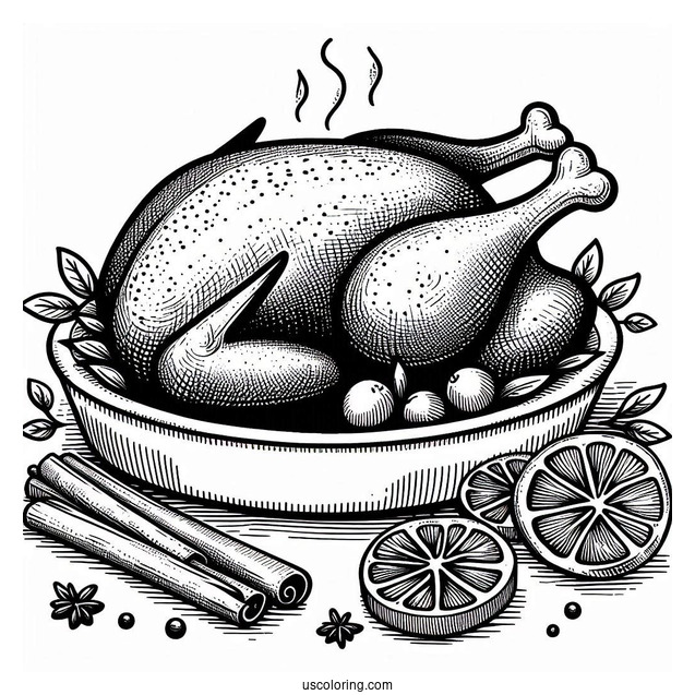 Roast Chicken To Color