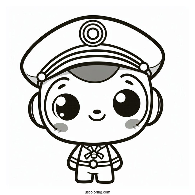 Octonauts Coloring Page Of Simple Captain Barnacles For Kids