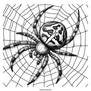 Common House Spider On Web