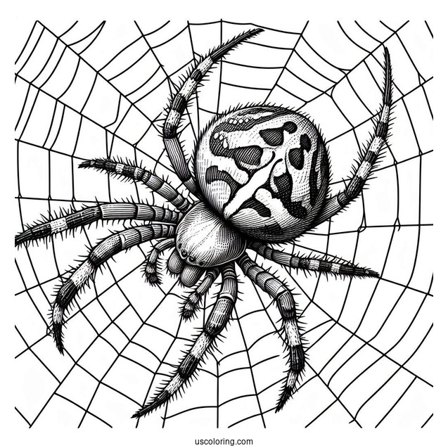 Common House Spider On Web