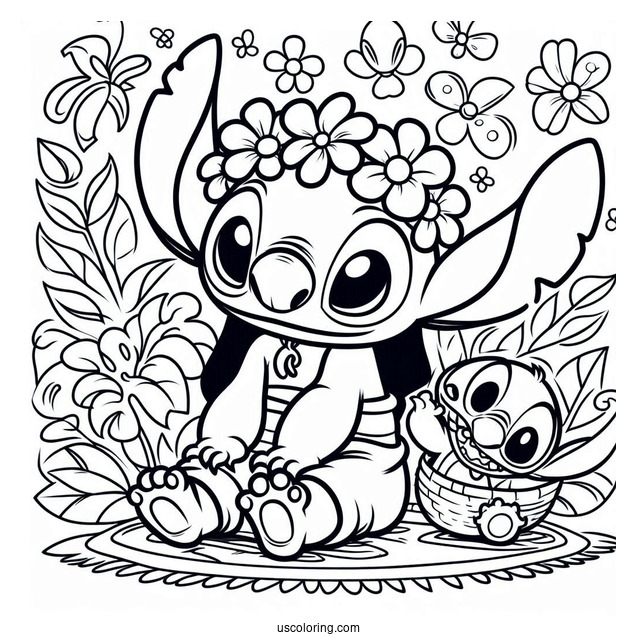 Lilo & Stitch Coloring Page Of Experiment 149 Bonnie