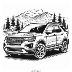 Ford SUV Coloring Sheet