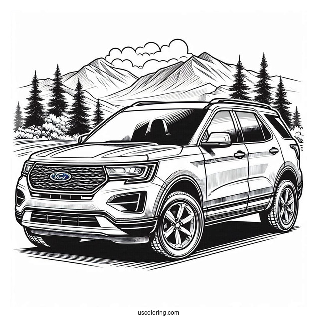 Ford SUV Coloring Sheet