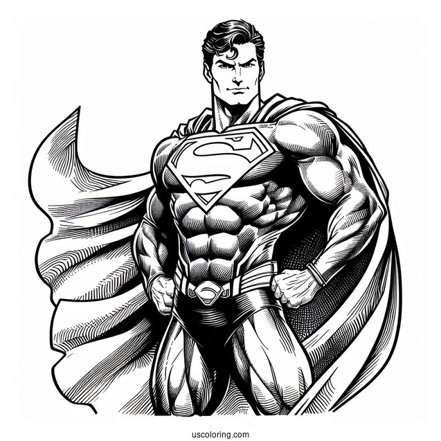 Superman With The Justice League Coloring