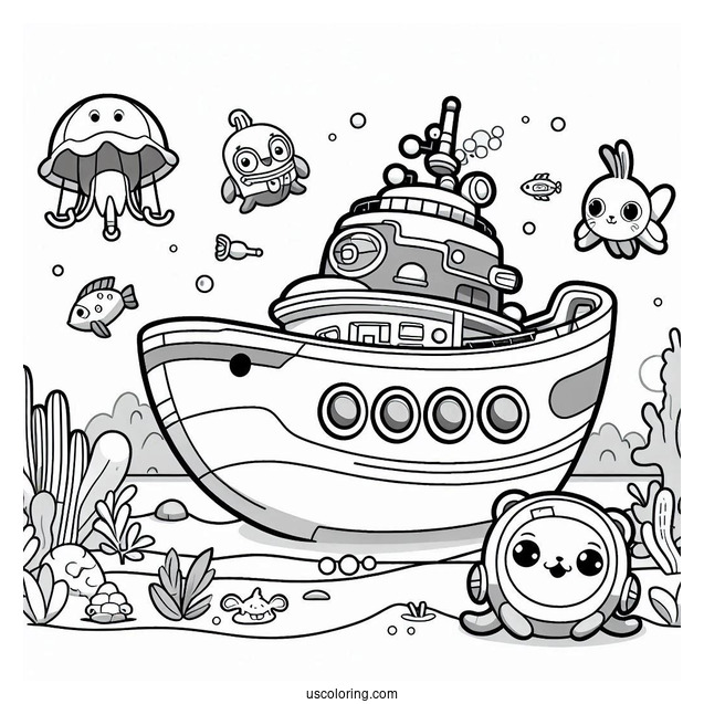 Octonauts Coloring Page Inside The Ship