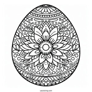 Easter Egg Flower Mandala Design