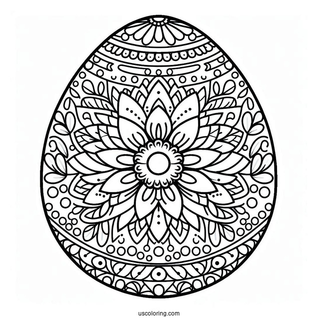 Easter Egg Flower Mandala Design