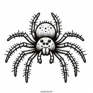 Brown Spider Coloring Page