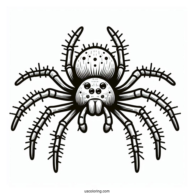 Brown Spider Coloring Page