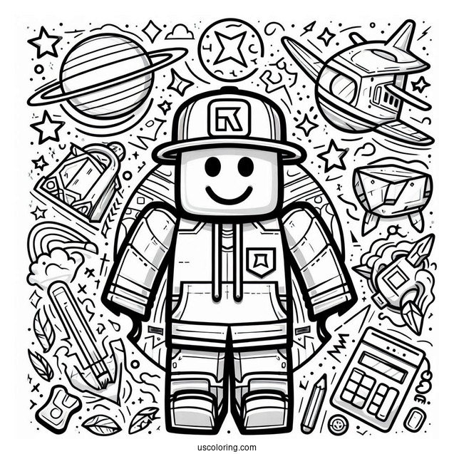 Roblox Logo Coloring Page For Kids